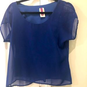 Royal blue blouse
